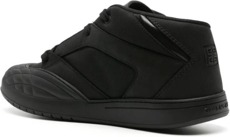 Givenchy Zwarte Leren Sneakers met Logodetail Black Heren