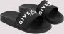 Givenchy Zwarte Logo Platte Slide Sandalen Black Dames - Thumbnail 3