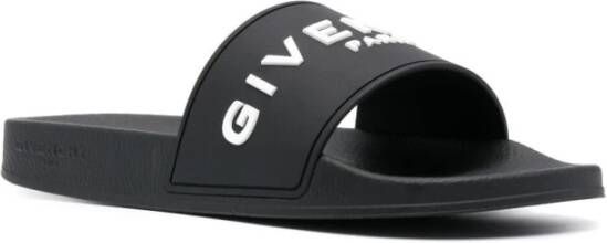 Givenchy Zwarte platte sandalen Black Heren