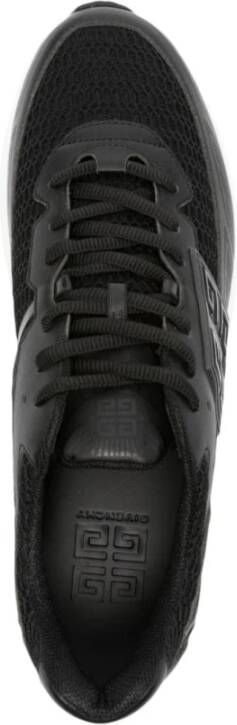 Givenchy Zwarte Mesh Panel Sneakers Black Heren