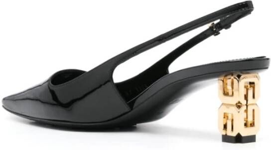 Givenchy Zwarte Lakleren Slingback Hakken Black Dames