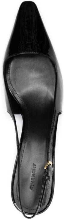 Givenchy Zwarte Lakleren Slingback Hakken Black Dames