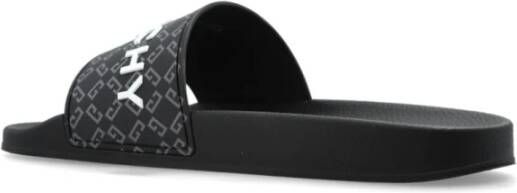 Givenchy Zwarte Slip-On Sandalen met Logo Black Heren