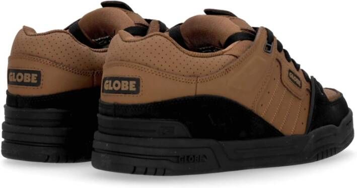 Globe Bruin Zwarte Skate Schoenen Leren Bovenkant Brown Heren