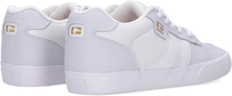 Globe Wit Goud Skate Schoenen Vulcanized Vetersluiting White Heren