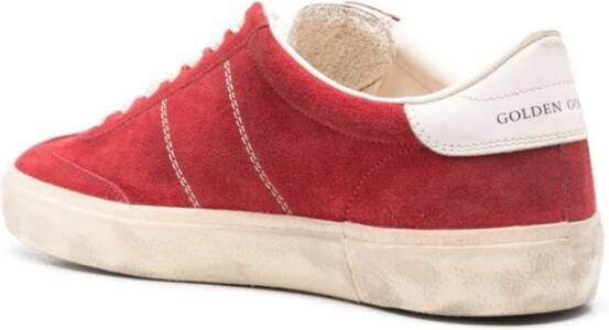 Golden Goose Baksteenrood Suède Sneakers Red Heren