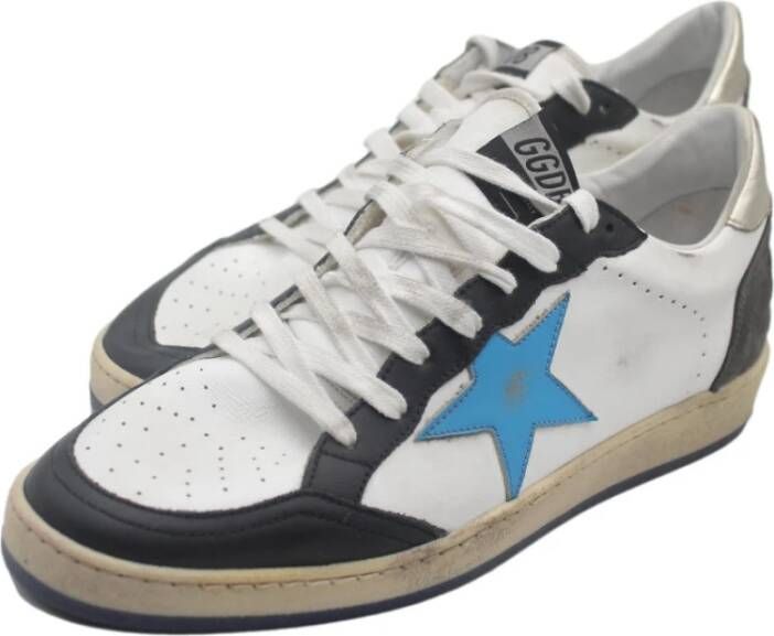 Golden Goose Ballstar White Blue Black Sneakers Multicolor Dames