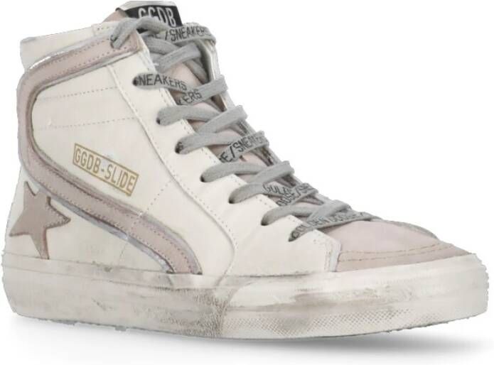 Golden Goose Beige Leren Hoge Sneakers Beige Dames