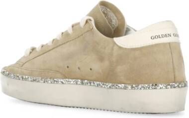 Golden Goose Beige Leren Sneakers met Sterdetail Beige Dames