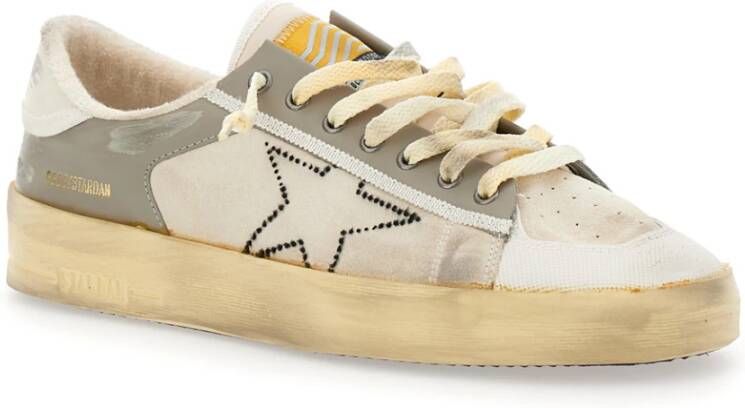 Golden Goose Beige Sneakers met Geborduurde Ster Beige Heren