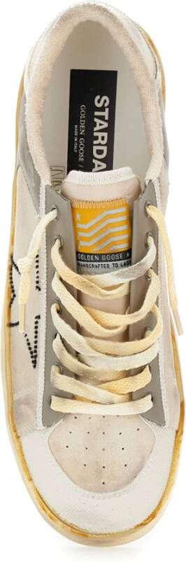 Golden Goose Beige Sneakers met Geborduurde Ster Beige Heren