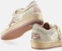 Golden Goose Beige Ster Leren Sneakers met Geel Suède Beige Dames - Thumbnail 4