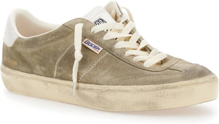 Golden Goose Beige Suède Sneakers Leren Hiel Beige Heren