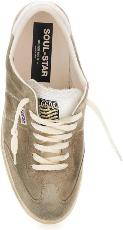 Golden Goose Beige Suède Sneakers Leren Hiel Beige Heren