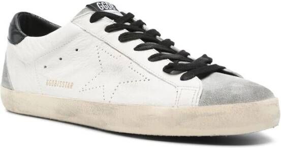 Golden Goose Beige Veterschoen met Geperforeerd Logo White Heren