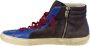 Golden Goose Blauw en Zwart Leren Sneakers Multicolor Dames - Thumbnail 2