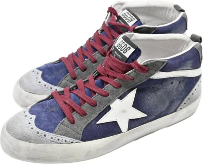 Golden Goose Blauw Grijs Mid Star Sneakers Multicolor Dames