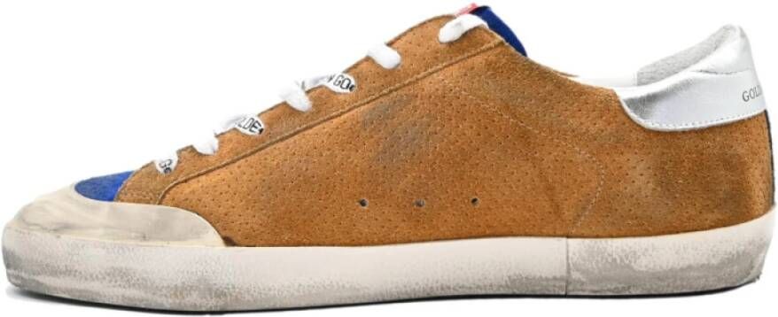 Golden Goose Blauw Wit Ster Sneakers Brown Heren