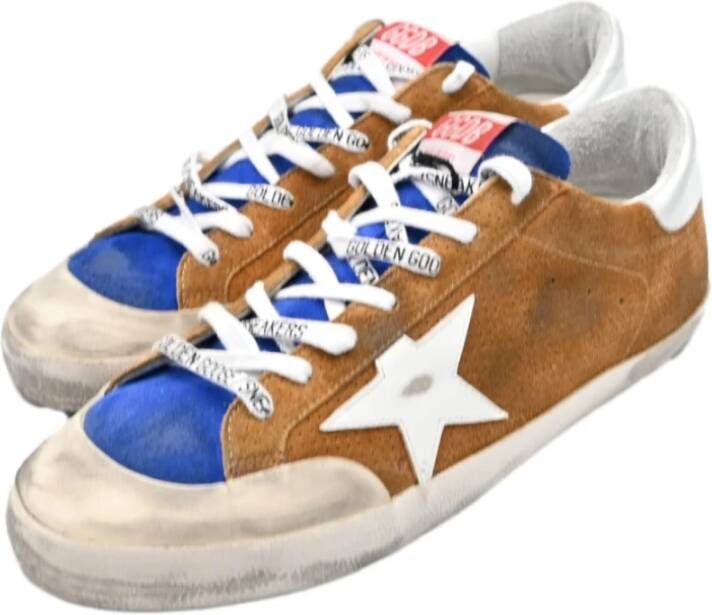 Golden Goose Blauw Wit Ster Sneakers Brown Heren