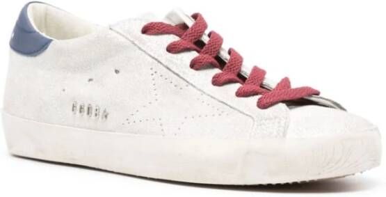 Golden Goose Blauw Zilver Gelaagde Superstar Sneakers White Dames