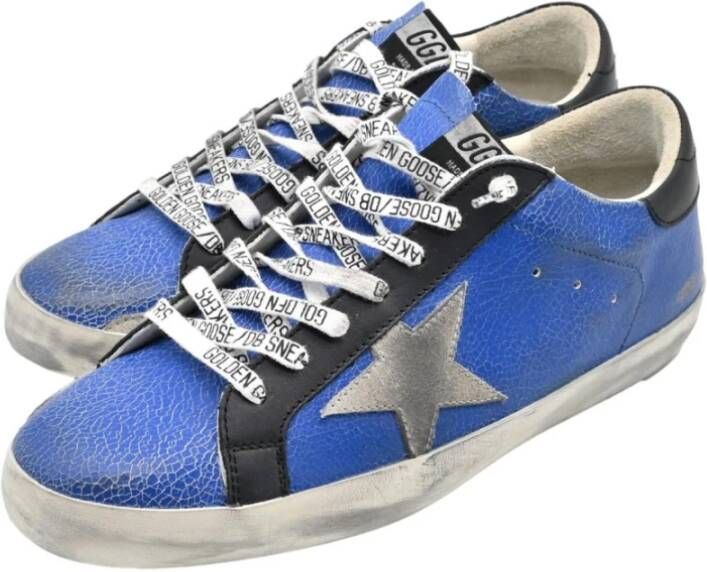 Golden Goose Blauw Zwart Superstar Sneakers Blue Heren