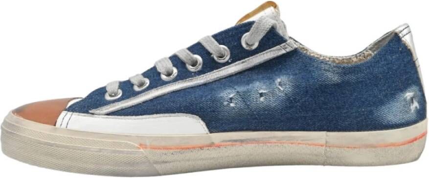 Golden Goose Blauwe Jeans Witte Ster Sneakers Blue Dames