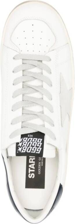 Golden Goose Blauwe Leren Sneakers met Ster Patch White Heren