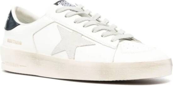 Golden Goose Blauwe Leren Sneakers met Ster Patch White Heren