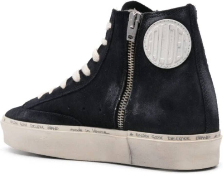 Golden Goose Blauwe Nacht Leren Ster Sneakers Blue Dames