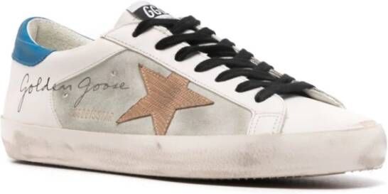 Golden Goose Blauwe Sneakers Logo Patch Ster Detail Multicolor Heren