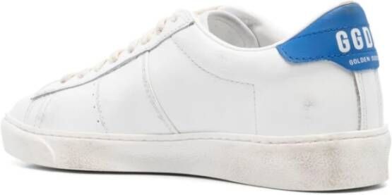 Golden Goose Blauwe Sneakers van Distressed Leer met Logo Blue Heren