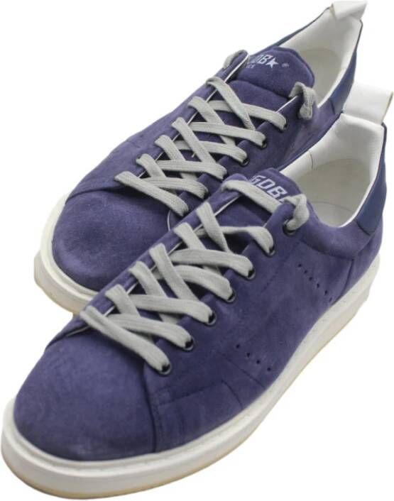 Golden Goose Blauwe Starter Sneakers Blue Heren