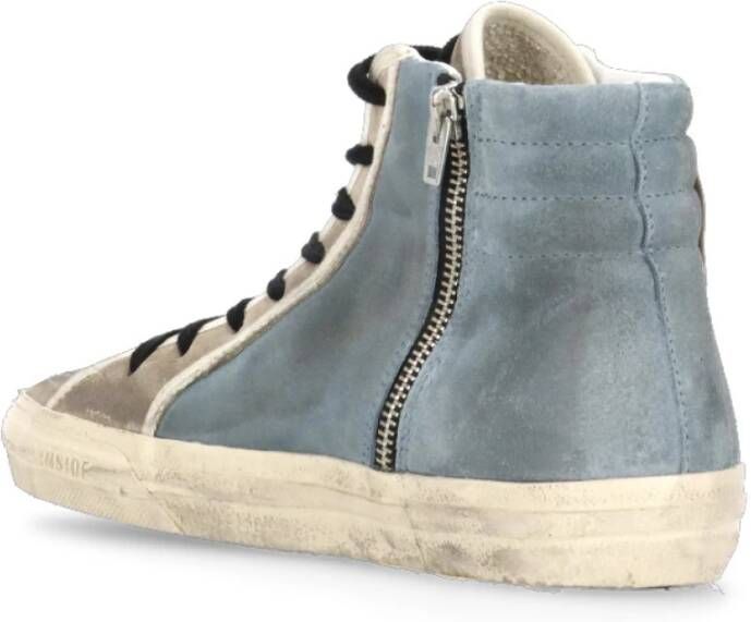 Golden Goose Blauwe Suède High-Top Sneakers Vrouw Blue Dames