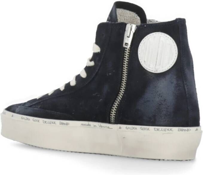 Golden Goose Blauwe Suède Hoge Top Sneakers Blue Dames