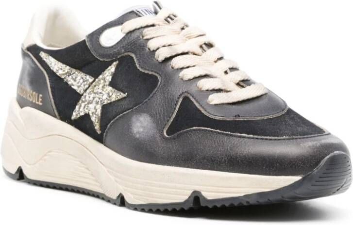 Golden Goose Blauwe Suède Kalf Ster Sneakers Blue Dames