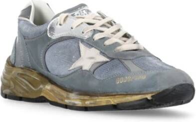 Golden Goose Blauwe Suède Stoffen Sneakers Man Blue Heren