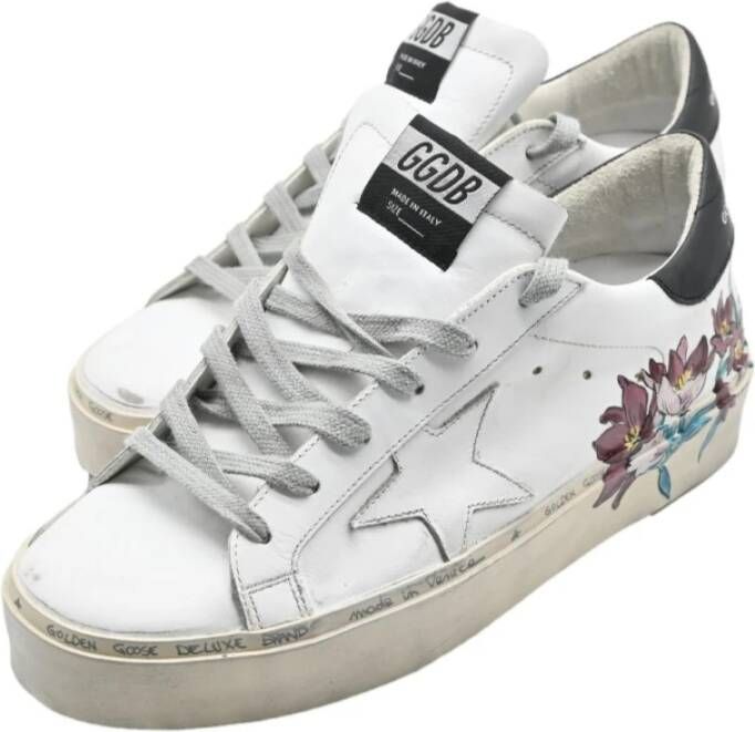 Golden Goose Bloemen Hi-Star Sneakers White Heren