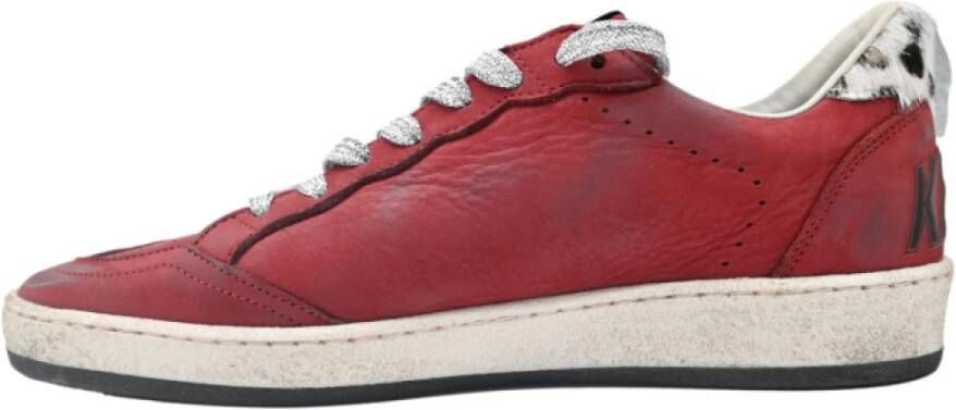 Golden Goose Bordeaux Zwart Glitter Ster Sneakers Red Heren