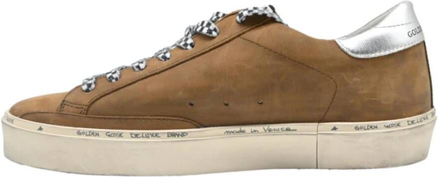 Golden Goose Bruin en witte ster sneakers Brown Dames