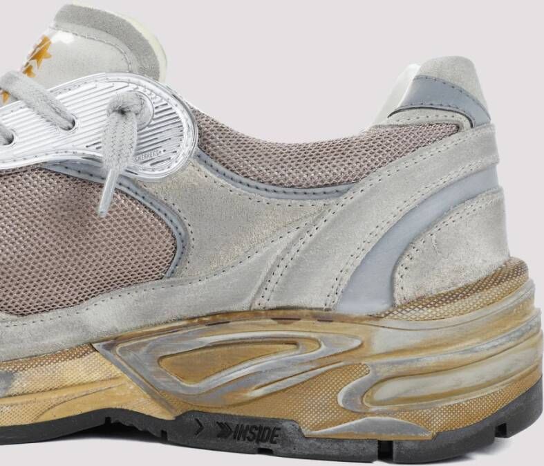 Golden Goose Bruin Taupe Dad Net Hardloopschoenen Multicolor Heren