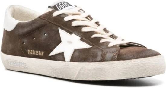 Golden Goose Bruin Wit Super Star Sneaker Brown Heren