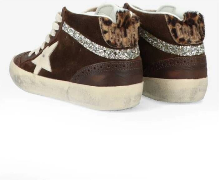 Golden Goose Bruine Hoge Top Sneakers Brown Dames