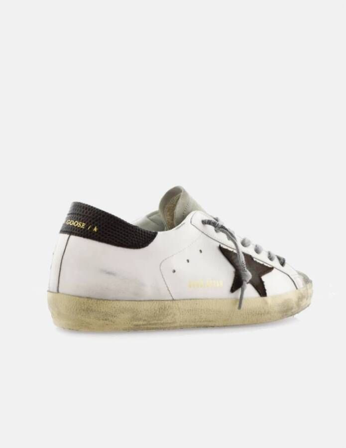 Golden Goose Bruine Ster en Hiel Sneakers White Heren