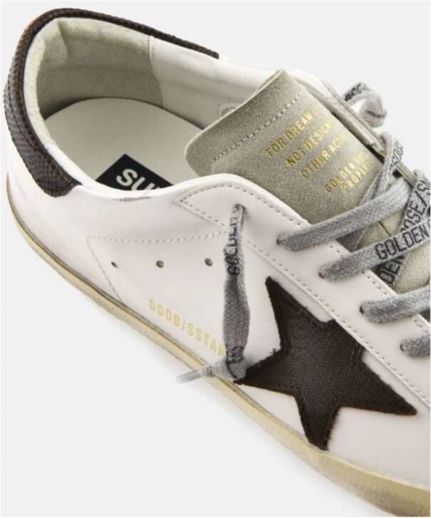 Golden Goose Bruine Ster en Hiel Sneakers White Heren