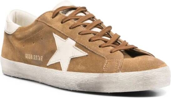 Golden Goose Bruine Veterschoenen met Sterpatch Brown Heren