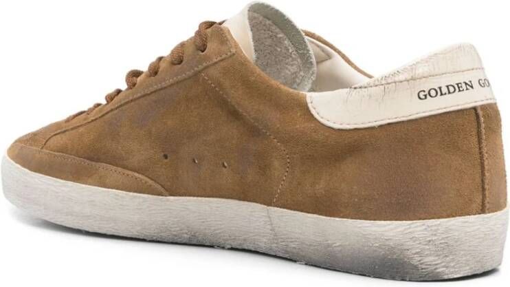 Golden Goose Bruine Veterschoenen met Sterpatch Brown Heren