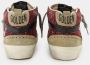 Golden Goose Burgundy Leren Mid Star Sneakers Red Dames - Thumbnail 3