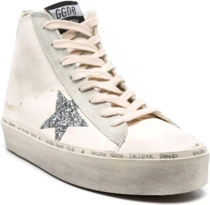 Golden Goose Casual Witte Leren Sneakers White Dames