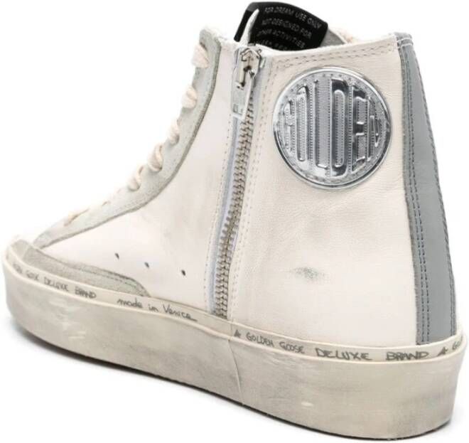 Golden Goose Casual Witte Leren Sneakers White Dames