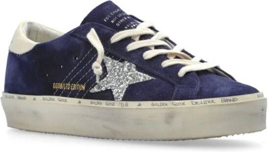 Golden Goose Donkerblauwe Sterrenpatch Sneakers Blue Dames